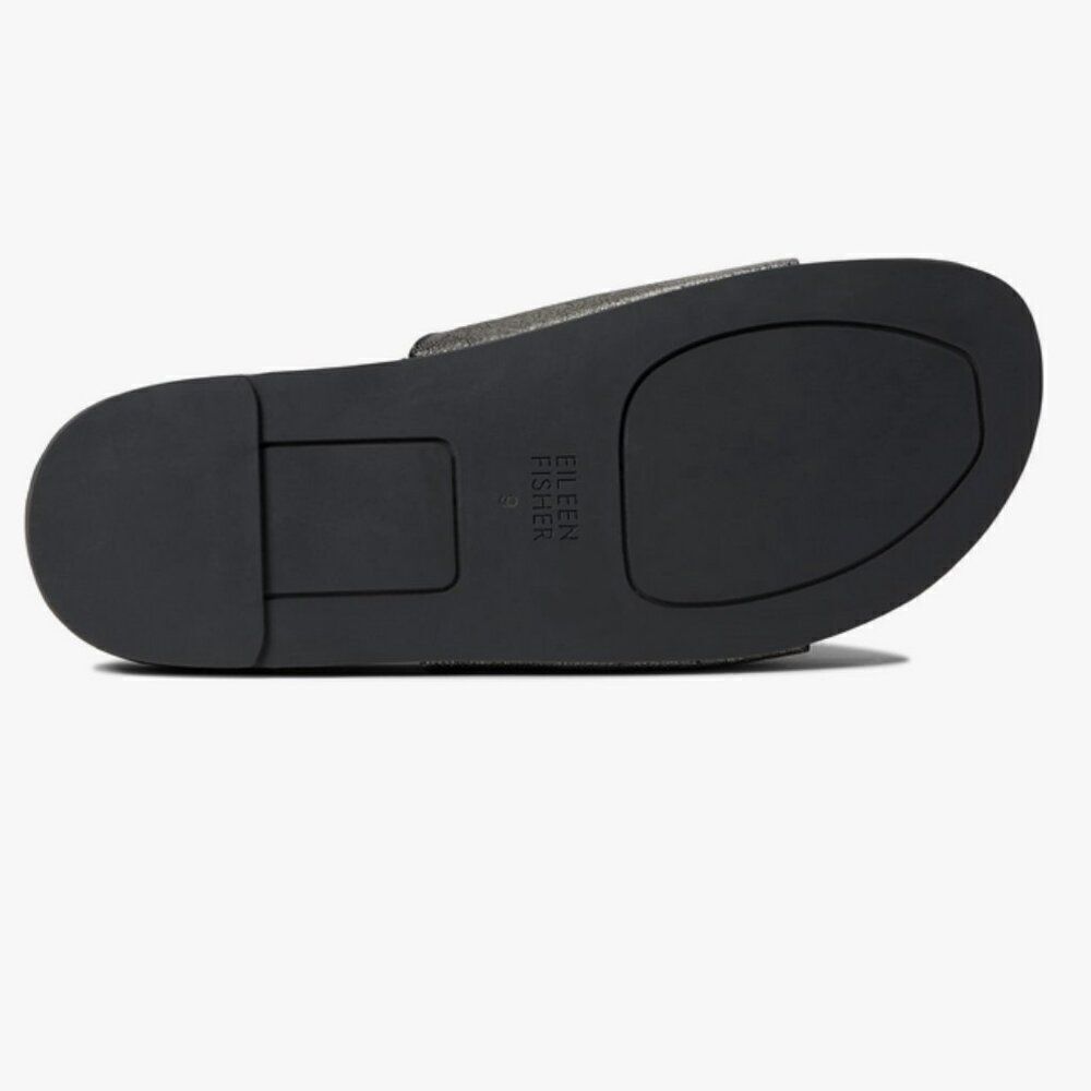 Eileen Fisher Metallic Black Sandals - Picture 5 of 10
